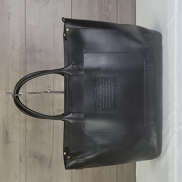 Coach Handbags - Coach F71502 Black Rustic Leather XL Tote Shoulder Bag Handbag Purse